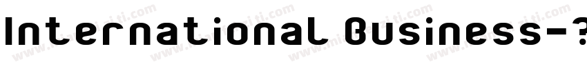International Business字体转换